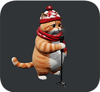 V4.0 image to 3D result: fully textured PBR 3D model with quad mesh generated by Text3D.ai from the same cat photo